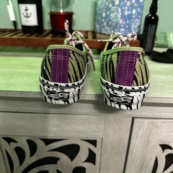 Vans Black & Green Aries Edition Zebra OG Sz US 8.5 Women - Picture 4 of 6